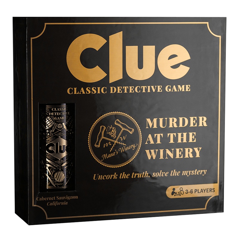 Mano’s Clue Murder at the Winery Game and Wine Gift Set
