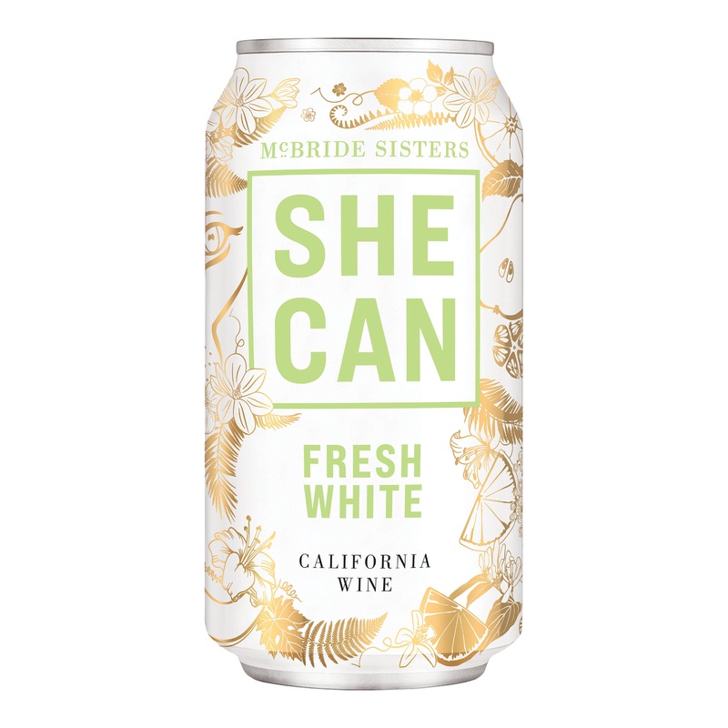 She Can Fresh White California Wine 375ml Can