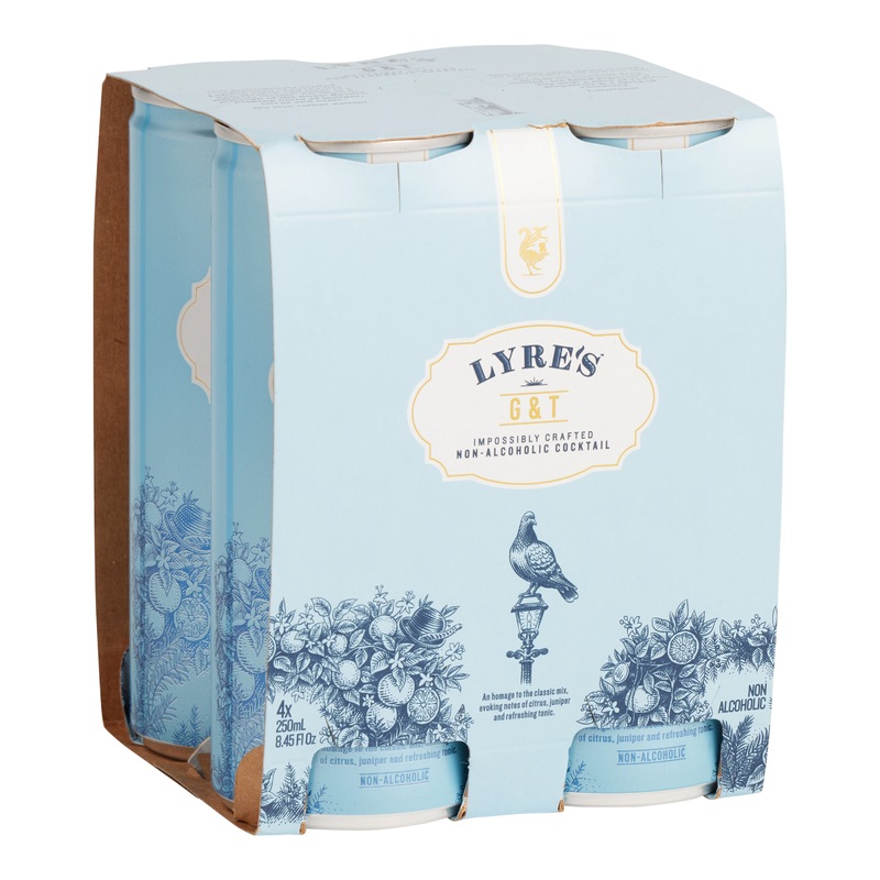 Lyre’s Non Alcoholic Gin And Tonic Soda 4 Pack