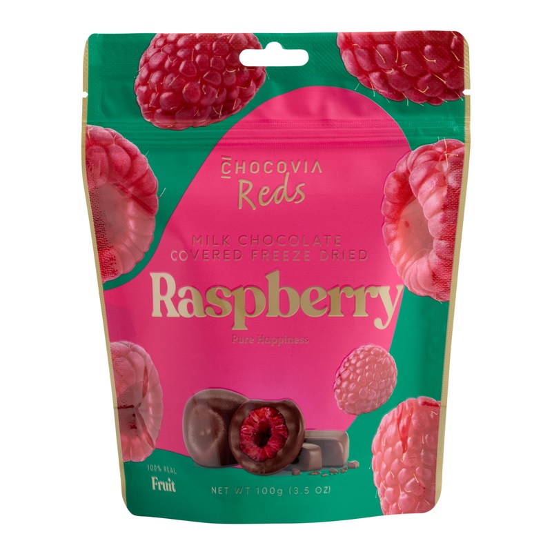 Chocovia Reds Milk Chocolate Freeze Dried Raspberries