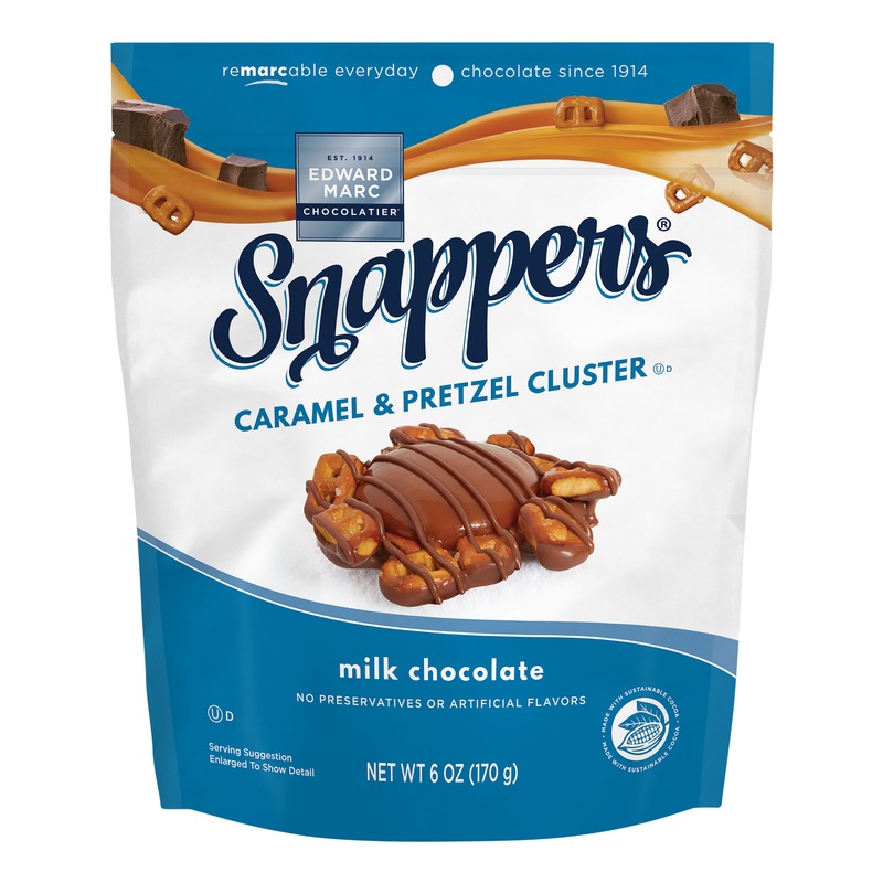 Edward Marc Snappers Milk Chocolate Caramel Pretzel Clusters