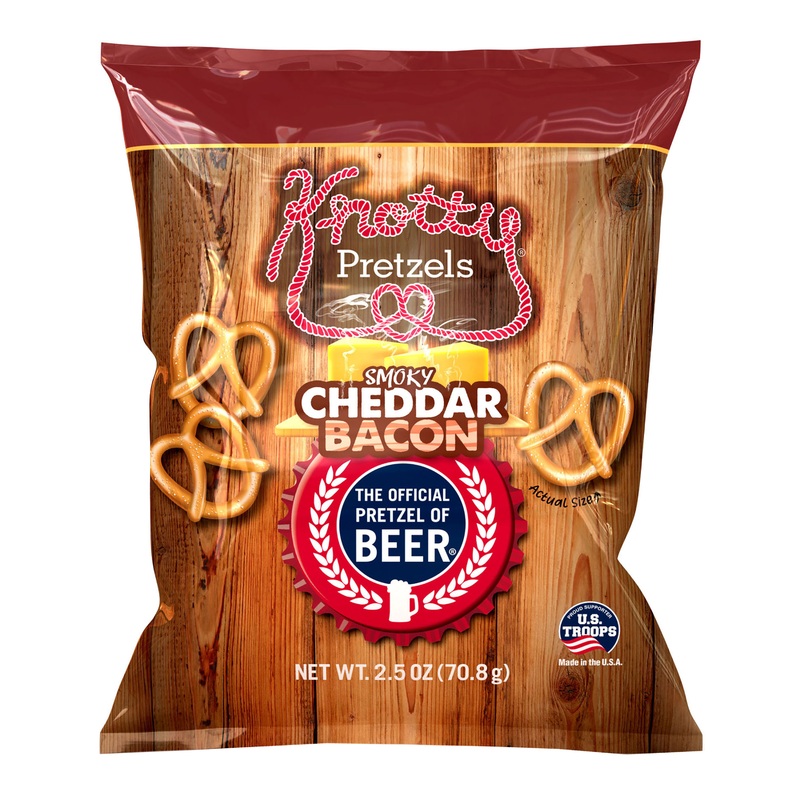 Knotty Cheddar Bacon Pretzels Snack Size
