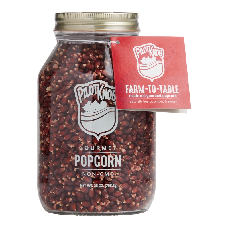 Pilot Knob Rustic Red Popcorn Kernels Jar
