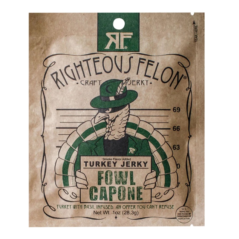 Righteous Felon Fowl Capone Turkey Jerky Snack Size