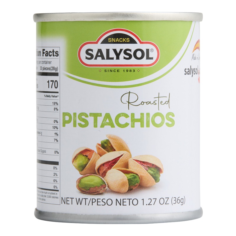 Salysol Roasted Pistachios Snack Size Can Set of 2