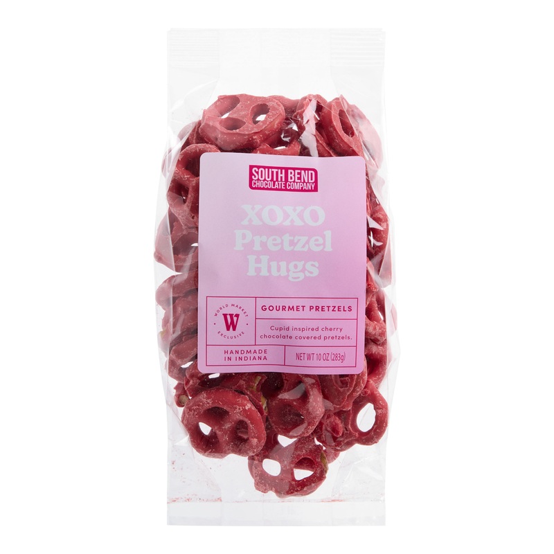 South Bend XOXO Pretzel Hugs Cherry Chocolate Dipped Pretzels