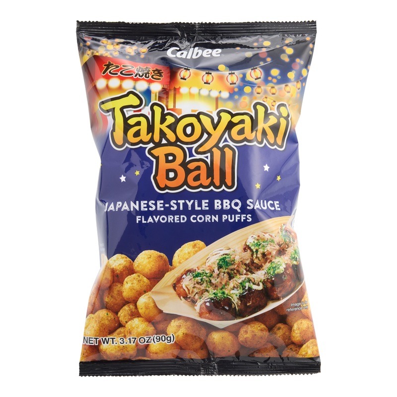 Calbee Takoyaki Ball Corn Puffs