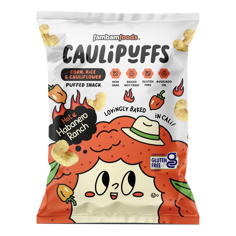 Fambam Foods Habanero Ranch Caulipuffs Puffed Snack