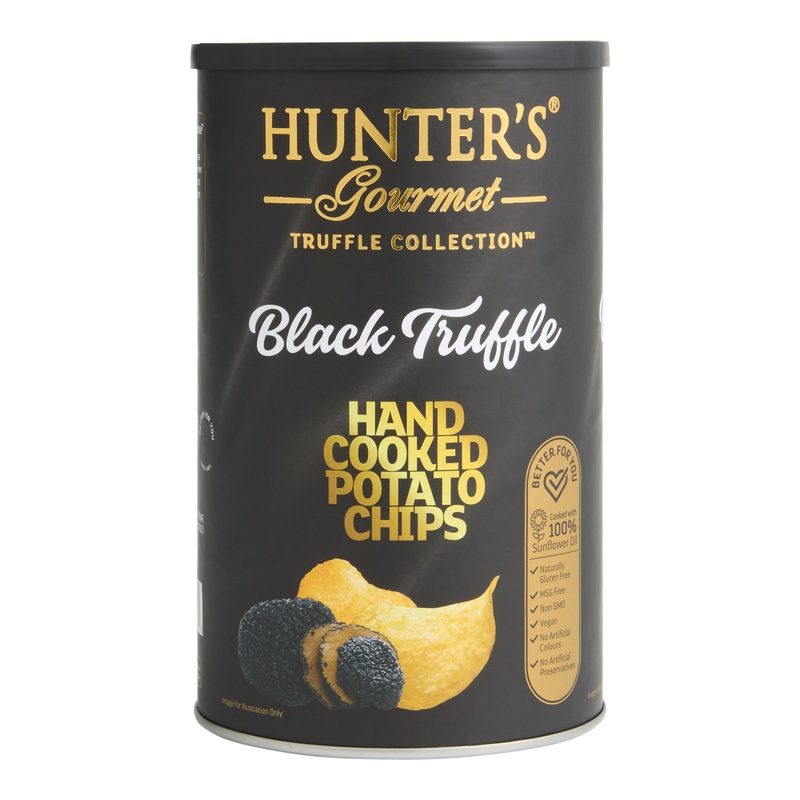 Hunter’s Black Truffle Hand Cooked Potato Chips Can
