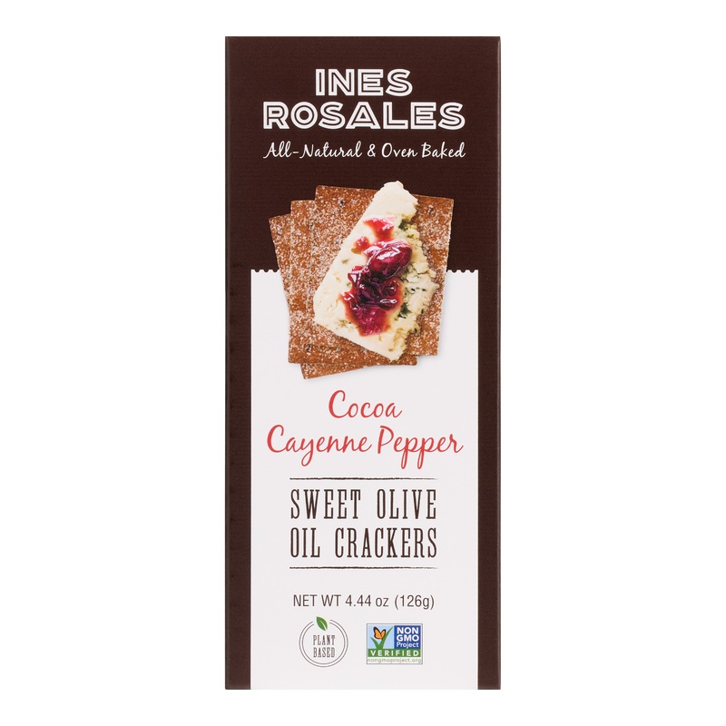 Ines Rosales Cocoa Cayenne Pepper Sweet Olive Oil Crackers