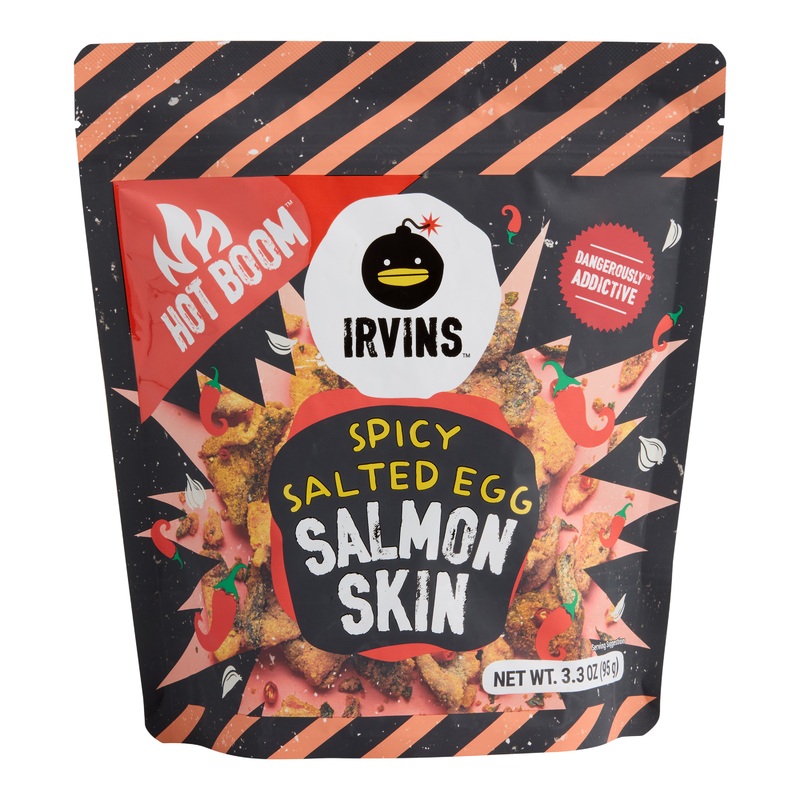 Irvins Spicy Salted Egg Salmon Skin Chips