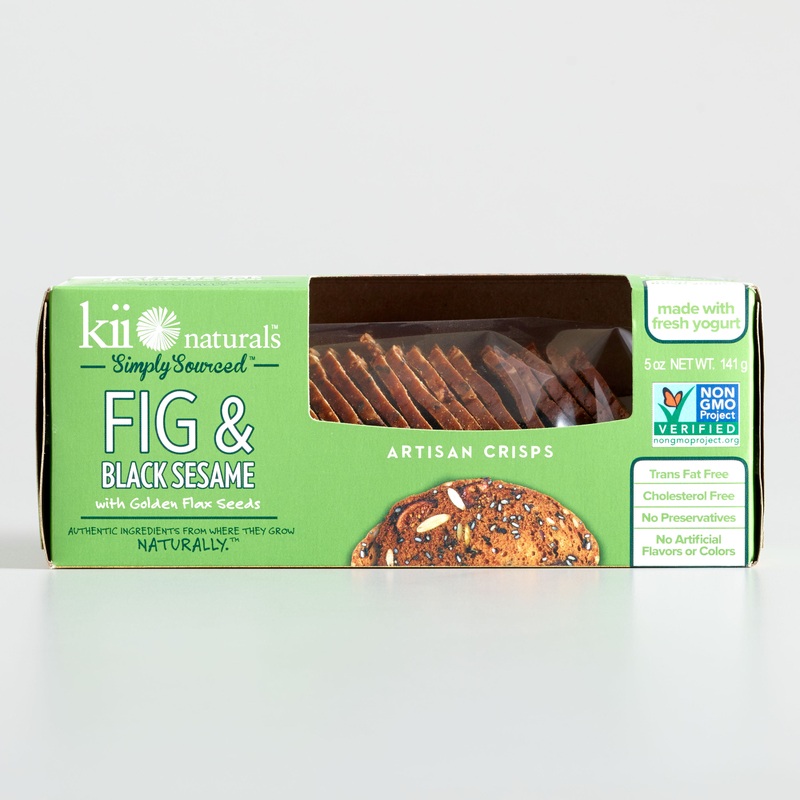 Kii Naturals Fig And Black Sesame Crisps