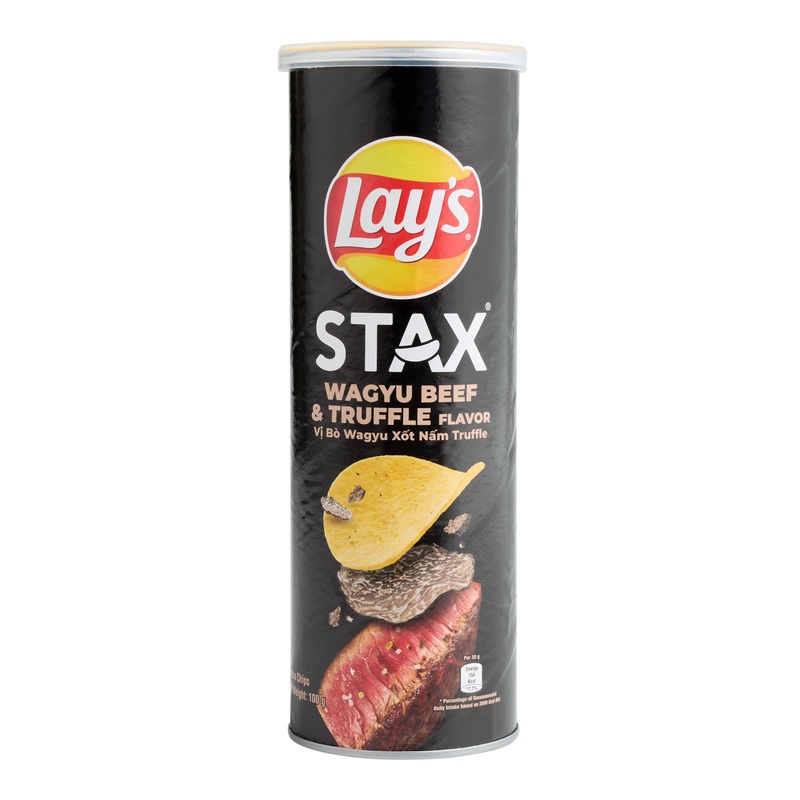 Lay’s Stax Wagyu Beef & Truffle Potato Chips Can