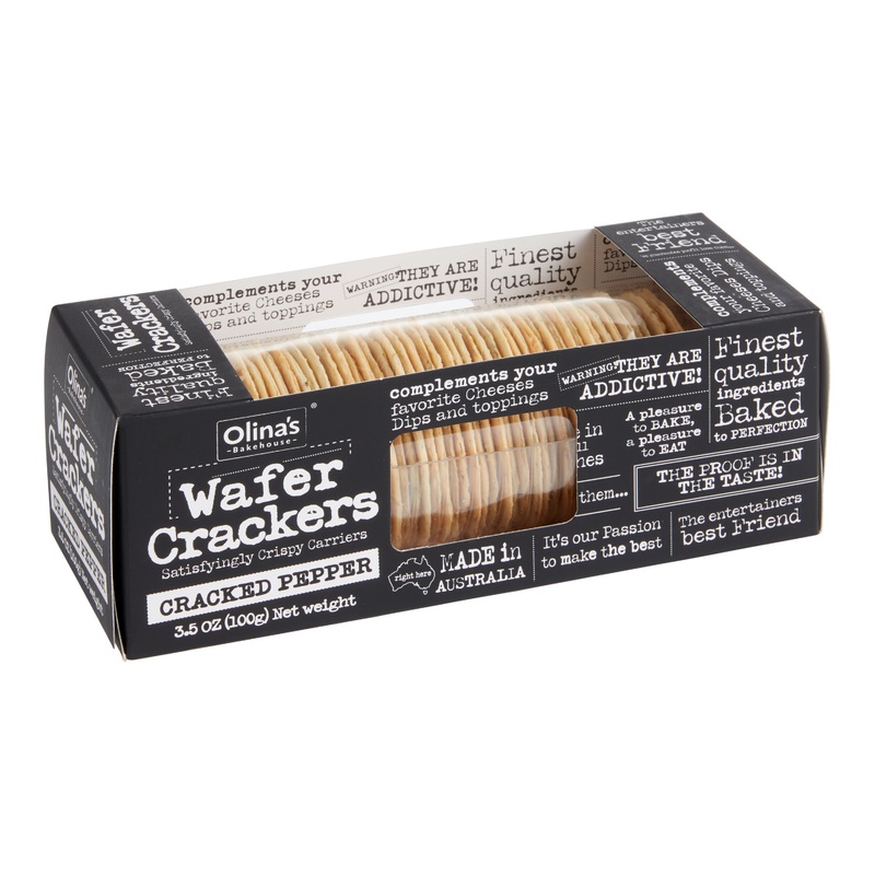 Olina’s Cracked Pepper Wafer Crackers