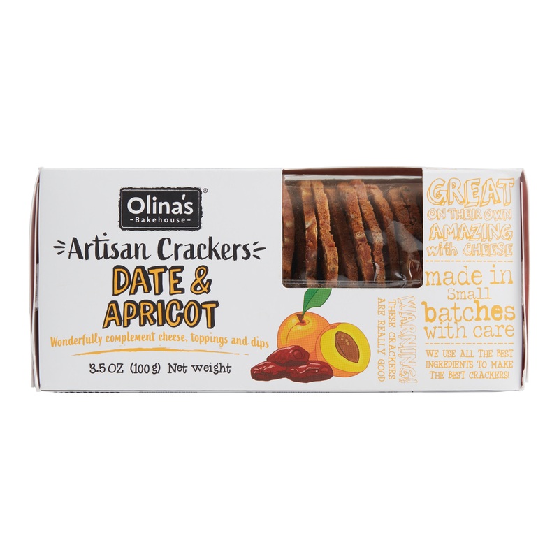 Olina’s Date & Apricot Artisan Crackers