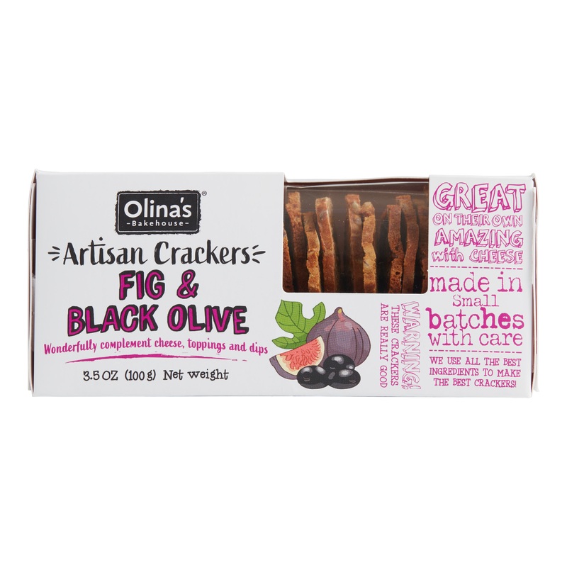 Olina’s Fig & Black Olive Artisan Crackers