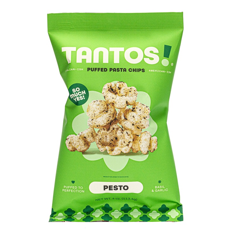 Tantos Pesto Puffed Pasta Chips