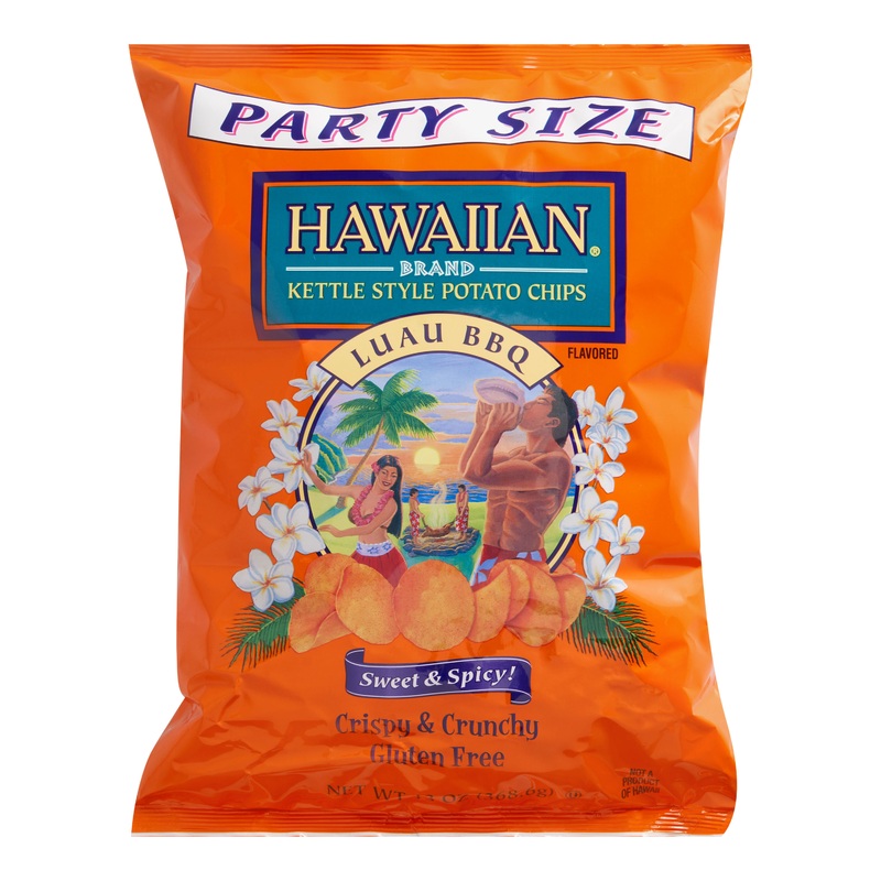 Hawaiian Luau BBQ Kettle Style Potato Chips Party Size