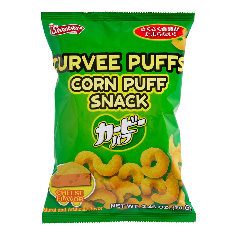 Shirakiku Curvee Puffs Cheese Corn Puff Snacks