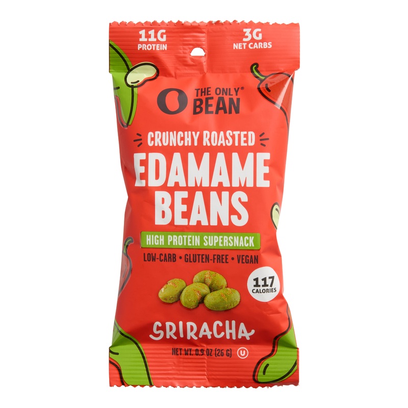 The Only Bean Sriracha Roasted Edamame Beans Snack Size