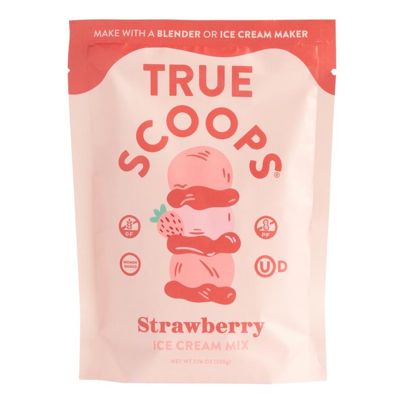 True Scoops Strawberry Ice Cream Mix