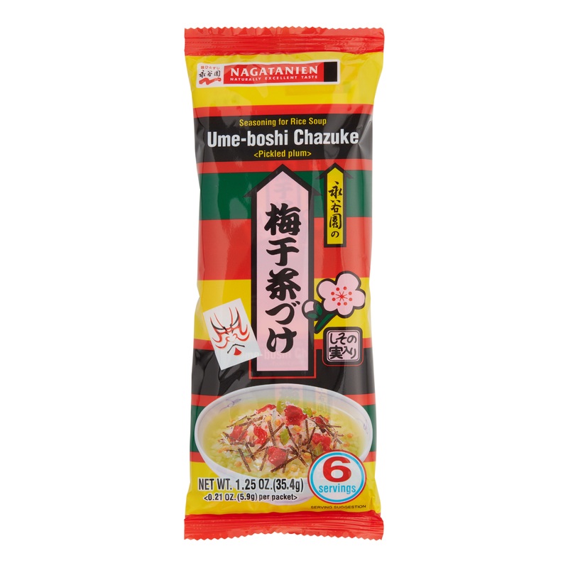 6 Pack Nagatanien Umeboshi Chazuke Soup Seasoning Set of 2