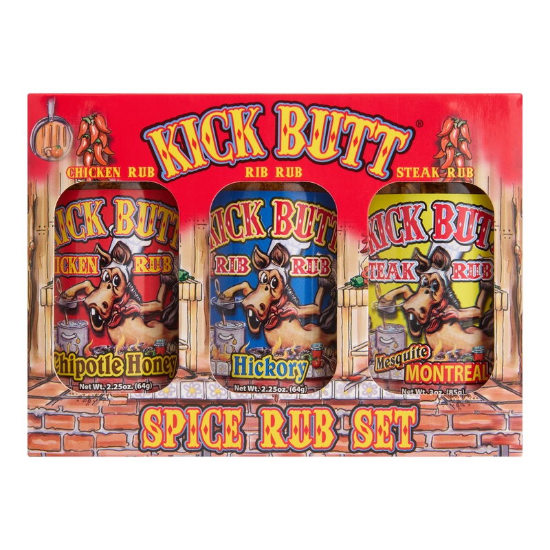 Ass Kickin’ Kick Butt Spice Rub Gift Set 3 Pack