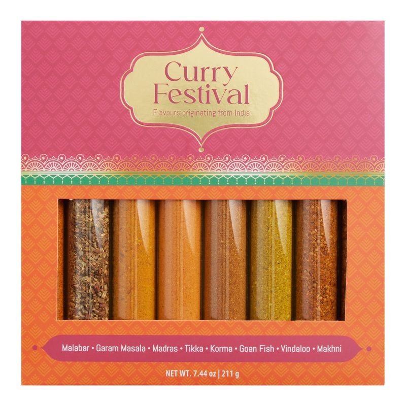 Curry Festival Spice Tube Gift Set 8 Pack