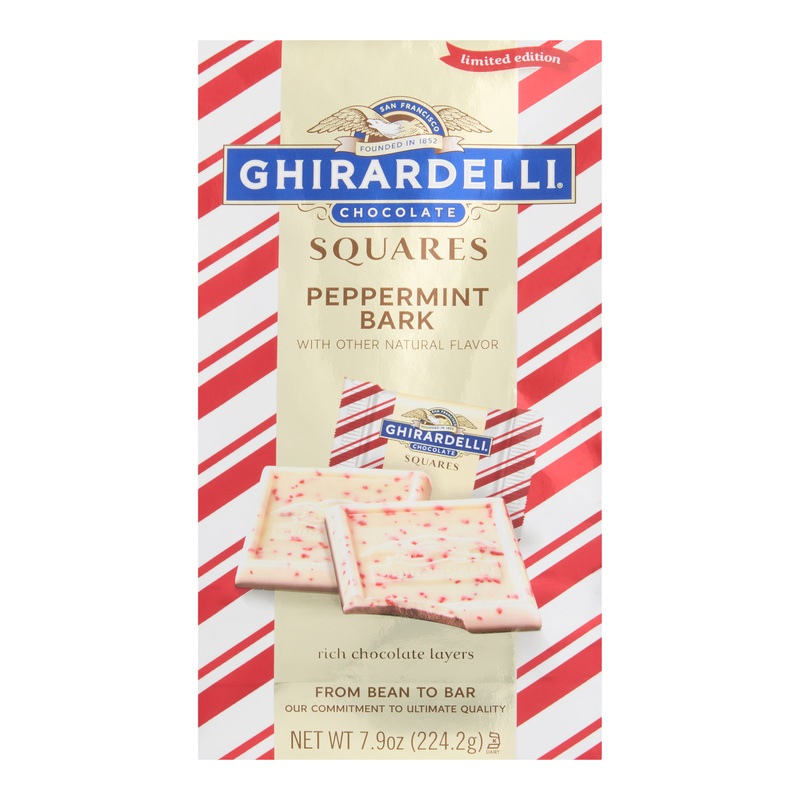 Ghirardelli Peppermint Bark Milk Chocolate Squares Bag