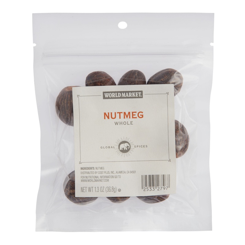 World Market Whole Nutmeg Spice Bag