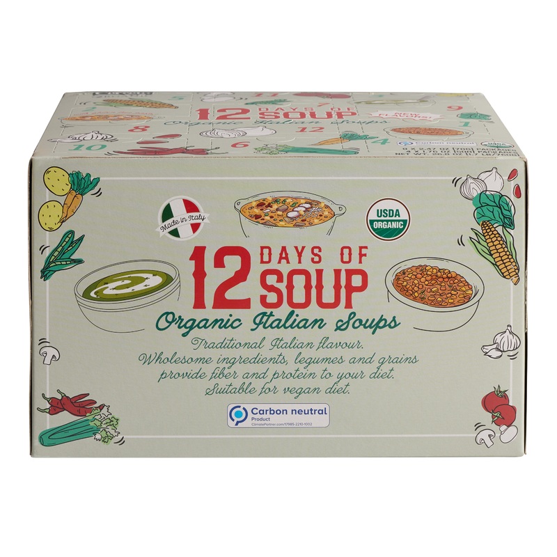Cerreto Organic 12 Days of Italian Soups Gift Box 12 Pack