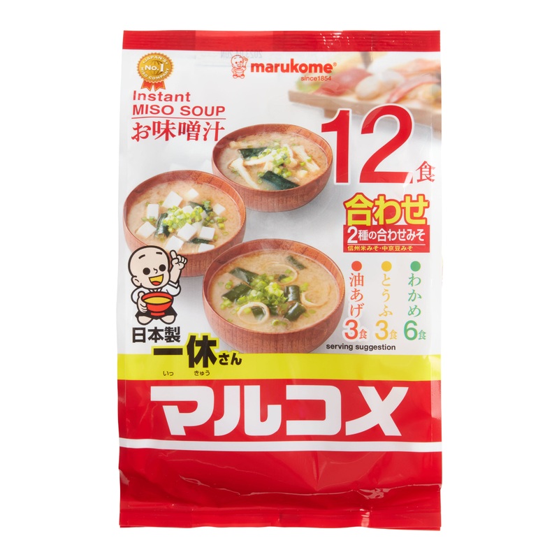 Marukome Assorted Instant Miso Soup Mixes 12 Pack