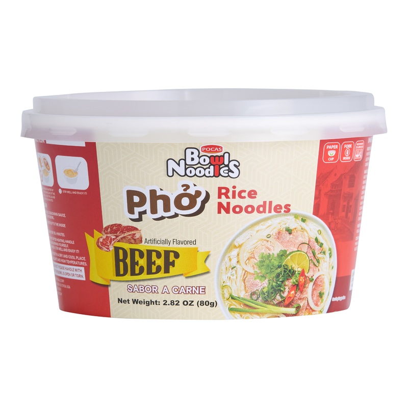 Pocas Bowl Beef Pho Noodle Soup Set of 2