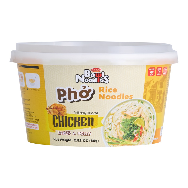 Pocas Bowl Chicken Pho Noodle Soup Set of 2