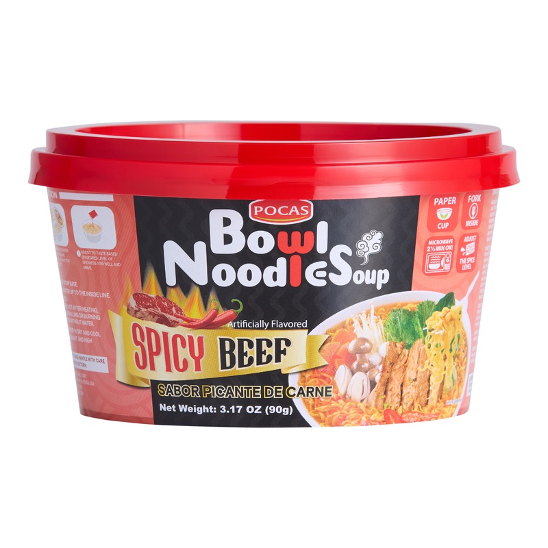 Pocas Bowl Spicy Beef Noodle Soup Set of 2