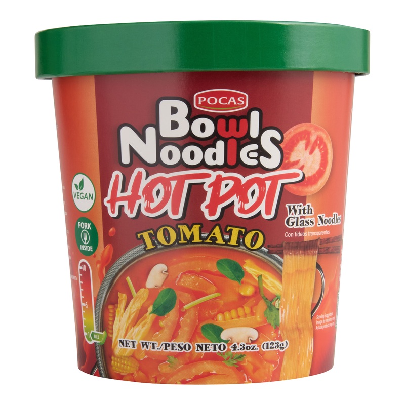 Pocas Tomato Hot Pot Noodle Soup Bowl Set of 2