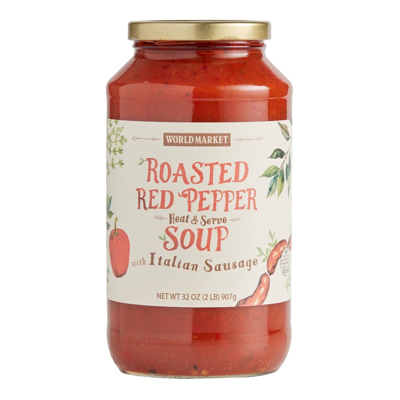 World Market Roasted Red Pepper with Italian Sausage Soup