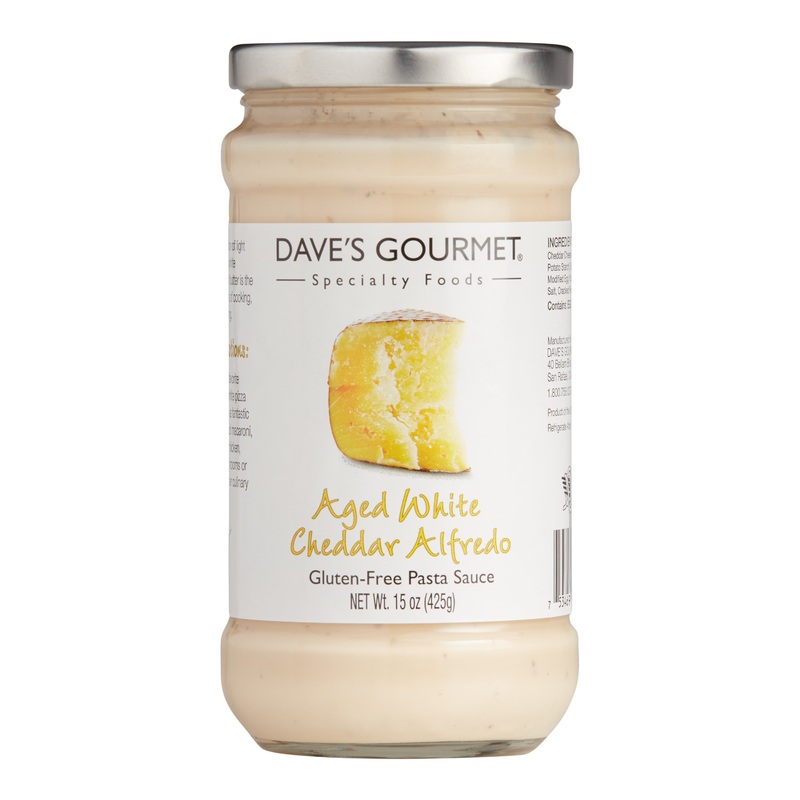 Dave’s Gourmet Aged White Cheddar Alfredo Pasta Sauce