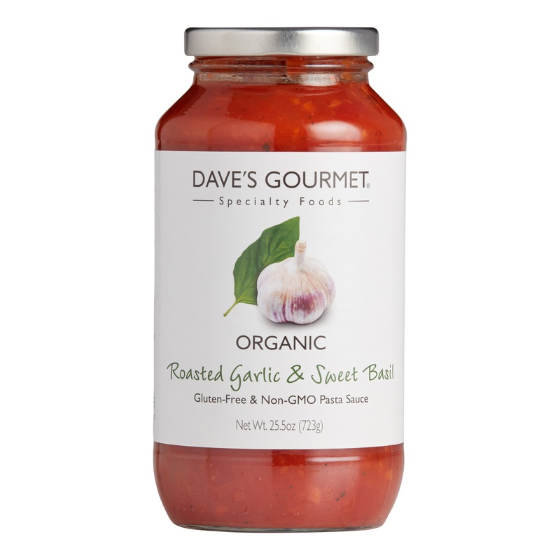Dave’s Gourmet Organic Roasted Garlic and Basil Pasta Sauce