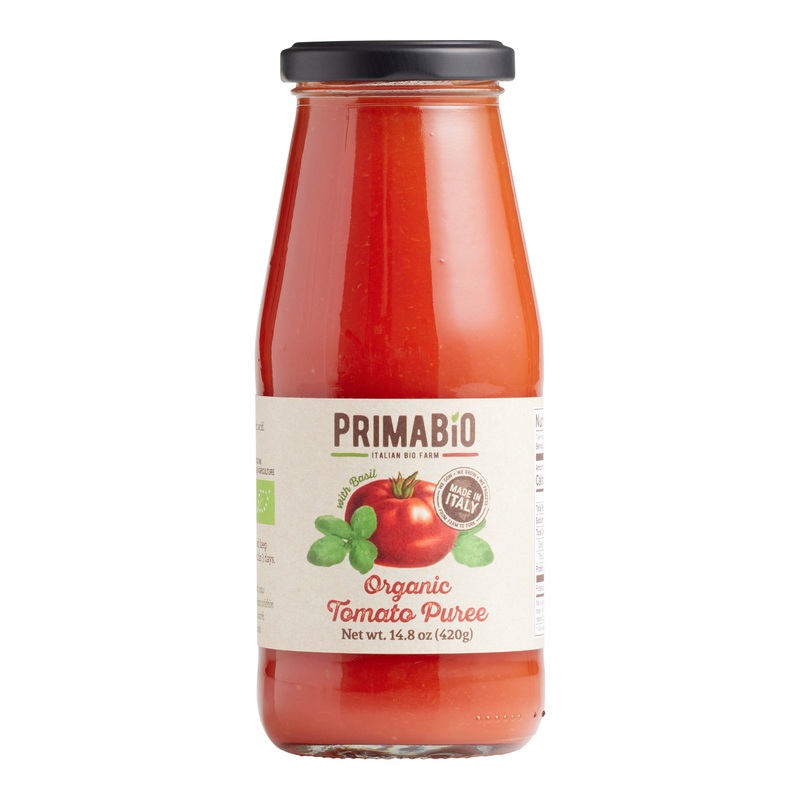 Prima Bio Organic Red Tomato Puree with Basil Set of 2