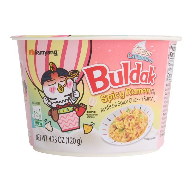Samyang Buldak Cream Carbonara Hot Chicken Ramen Bowl