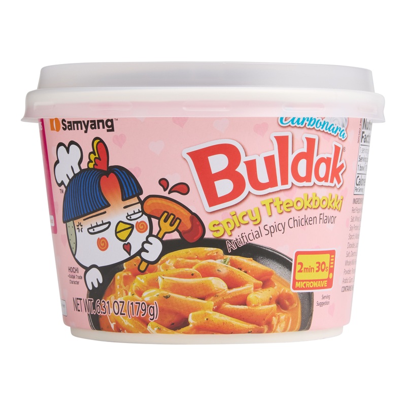 Samyang Buldak Cream Carbonara Hot Chicken Topokki Bowl