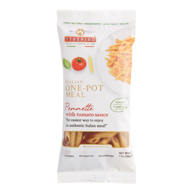 Tiberino Pennette Pasta with Tomato Sauce One Pot Meal