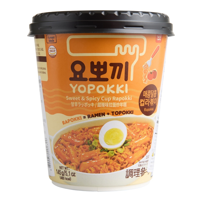 Yopokki Sweet and Spicy Rapokki Rice Cake and Noodle Cup