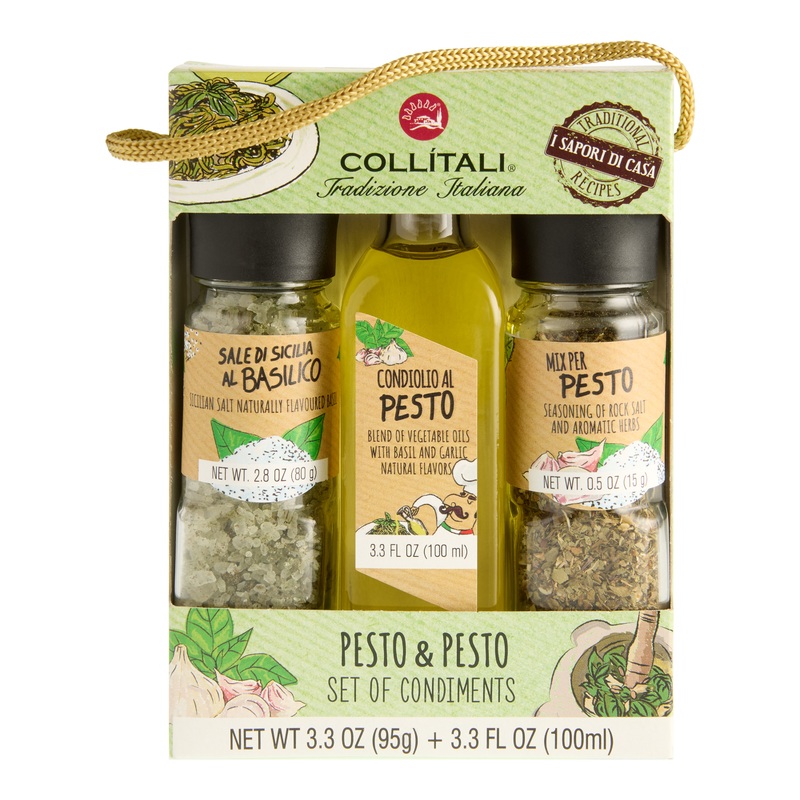 Collitali Pesto Olive Oil and Seasoning Gift Set 3 Pack