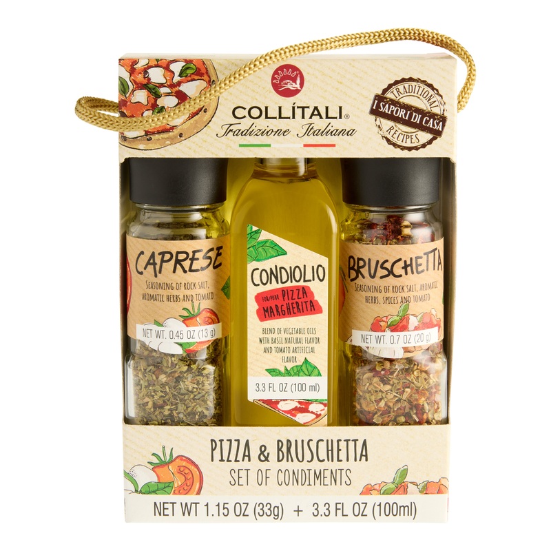 Collitali Pizza and Bruschetta Seasoning Gift Set 3 Pack
