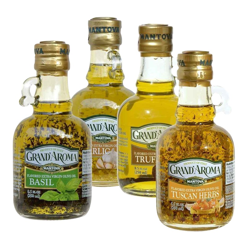 Mantova Grand’Aroma Flavored Olive Oil Gift Set 4 Pack