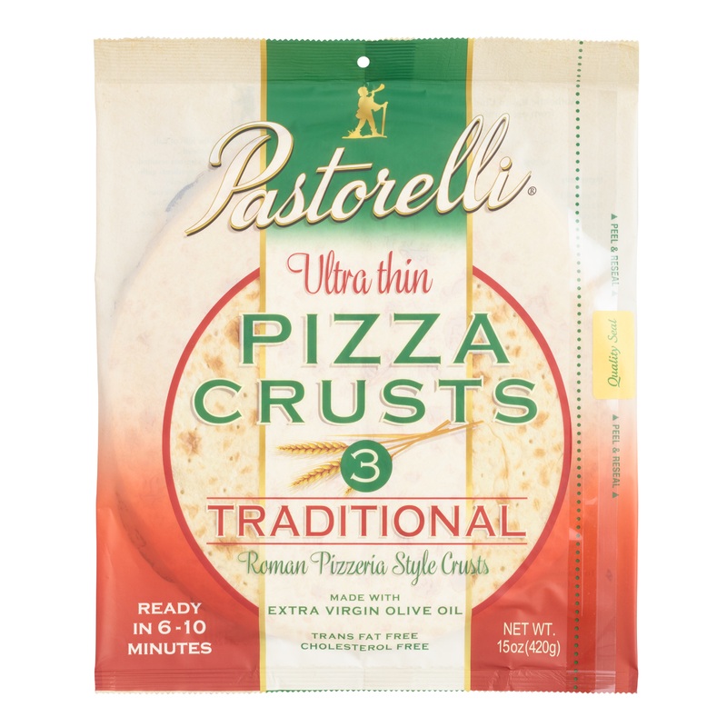 Pastorelli Ultra Thin 12 Inch Pizza Crusts 3 Pack