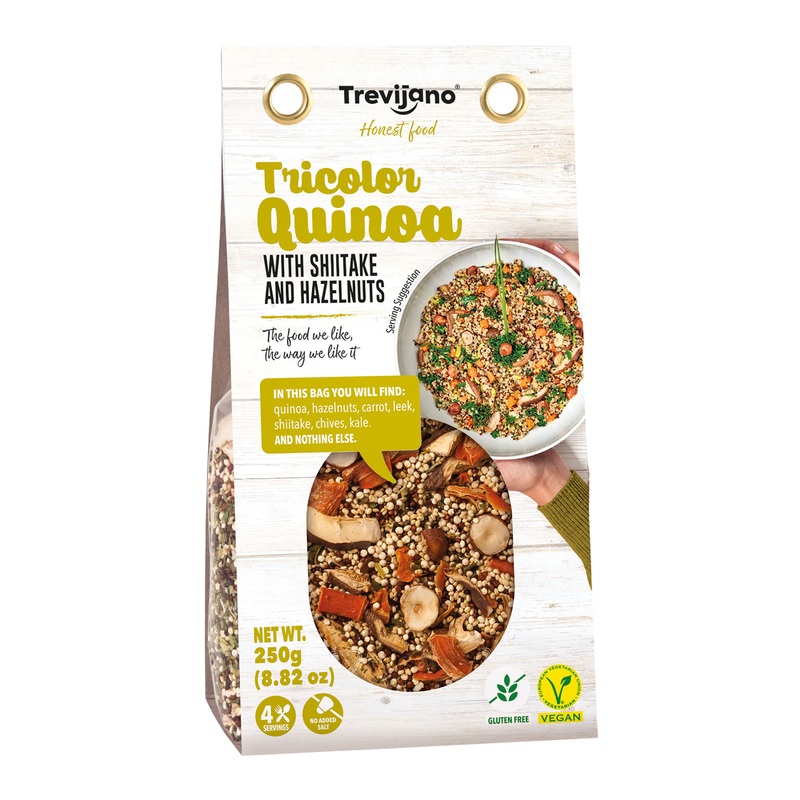 Trevijano Tricolor Quinoa with Shiitake and Hazelnuts