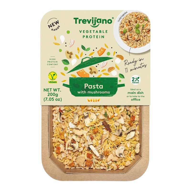 Trevijano Vegetable Protein with Mushrooms Pasta